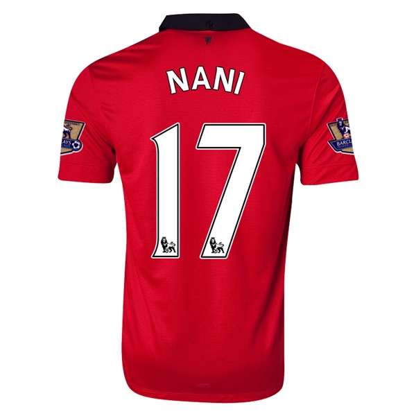 13-14 Manchester United #17 NANI Home Jersey Shirt - Click Image to Close